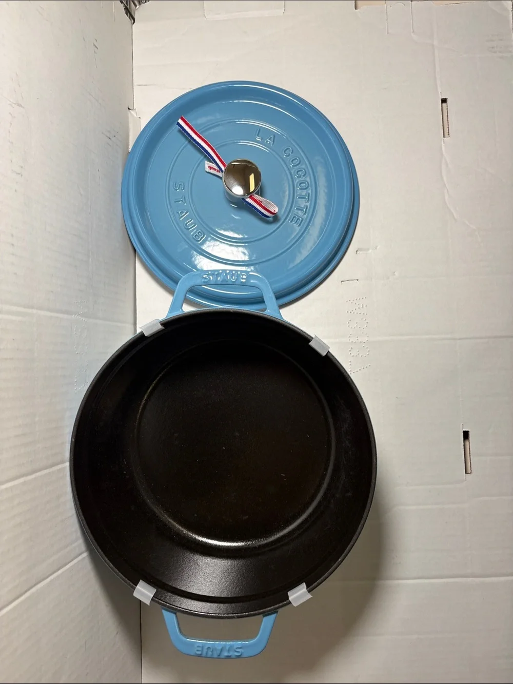 Staub Sky Blue Enameled Cast Iron Round Dutch Oven